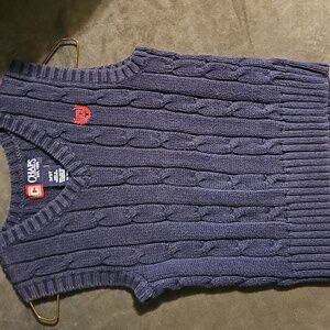 Chaps Navy Cable Knit Sweater Vest